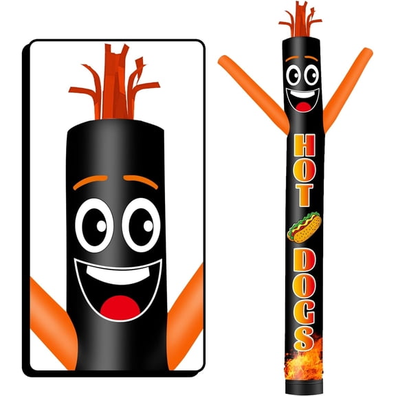 20FT Tall Inflatable Tube Man Hot Dogs Wacky Wavy Dancing Guy (20''Diameter) for Outdoor Decoration Advertising Business Promotion (Blower Not Included)