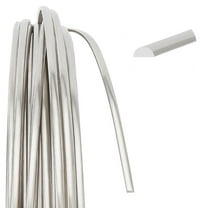 20Feet Silver Half Round Craft Wire 23 Gauge White Copper Beading Wire for Jewelry Making