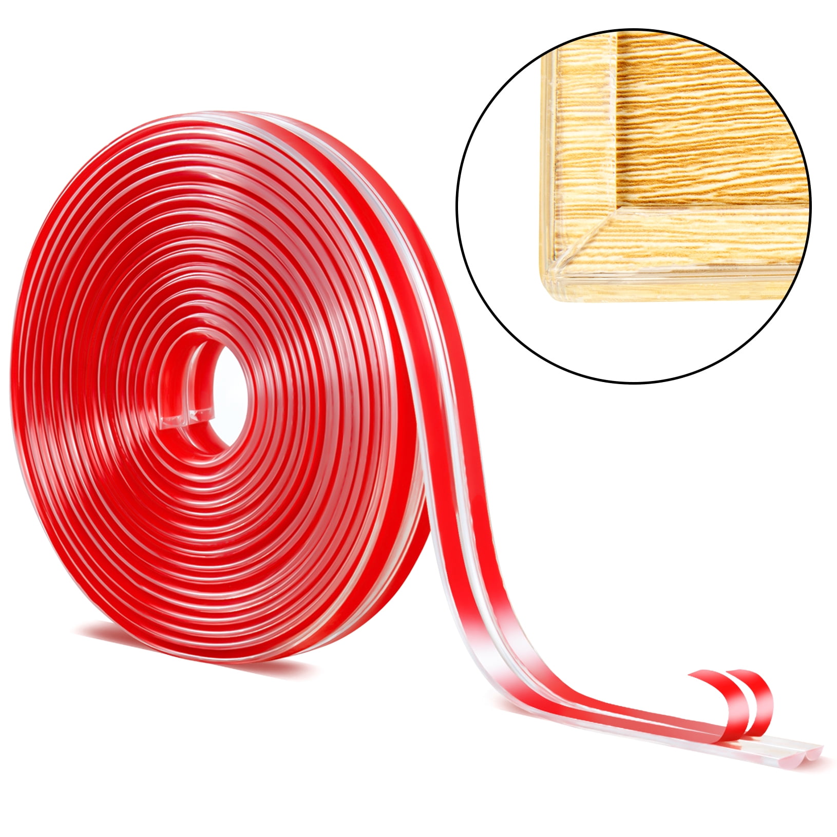 20Ft Clear Corners Edge Bumpers, Furniture Edge Protector Strip, Soft Silicone Baby Guard