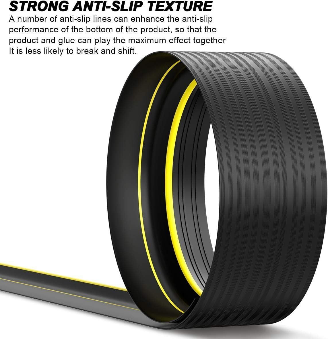 PEAKORA20Ft Garage Door Floor Strip Bottom Seal Threshold Rubber Weather Replacement US
