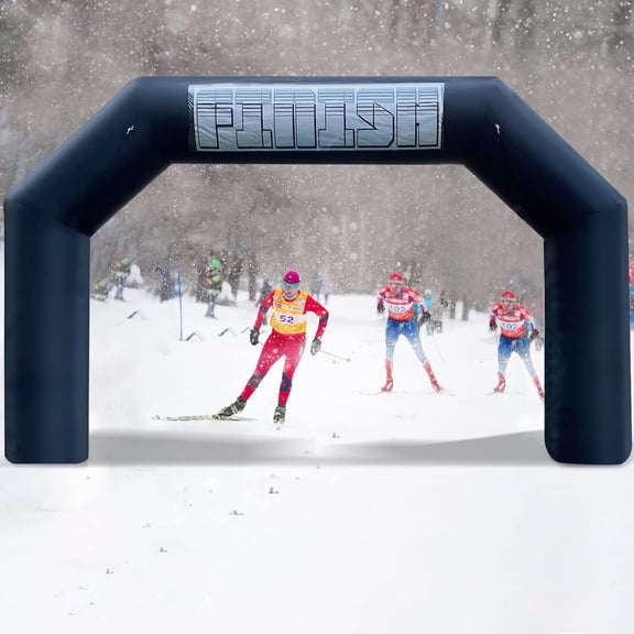 20Ft Inflatable Arch with Blower,Black Outdoor Archway for Party,5K Race,Sport & Advertising