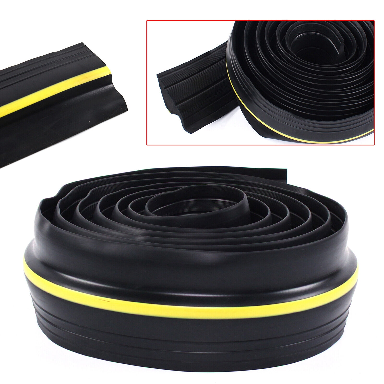 20Ft PVC Garage Door Threshold Sealing Strip Black Universal Threshold Seal Strip