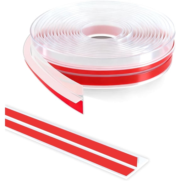 20Ft T-Shaped Door Draft Stopper, Weather Stripping Seal Tape for Doors and - Clear, 1.38" Wide (35mm)