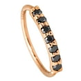 thumbnail image 1 of 20G 14K Rose Gold Nose Hoop Ring 7-Stone Black Moissanite Gemstone Nose Ring 8mm Cartilage Hoop Helix Ring Tragus Ring Unisex NH7PR12-BMNTRG, 1 of 1