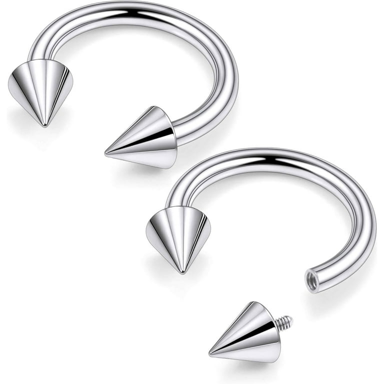 20G 18G 16G 14G 12G 8G 6G 4G 2G Horseshoe Nose Ring Titanium