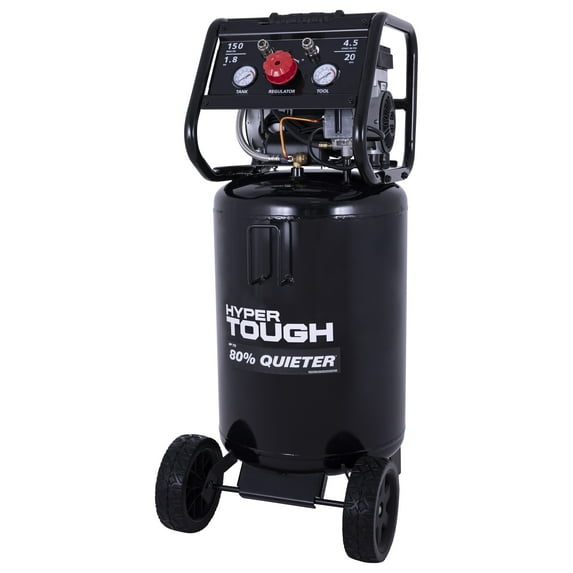 Hyper Tough 20 Gallon 1.8 HP Vertical Quiet air compressor 150psi