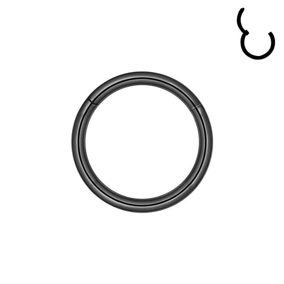 20G Clicker Nose Piercing Septum Ring Basic Black Conch Helix Cartilage Piercing Earring