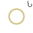 thumbnail image 1 of 20G Clicker Nose Piercing Septum Ring Basic Gold Conch Helix Cartilage Piercing Earring, 1 of 6