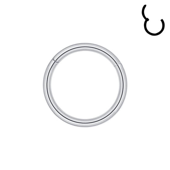 20G Clicker Nose Piercing Septum Ring Basic Silver Conch Helix Cartilage Piercing Earring