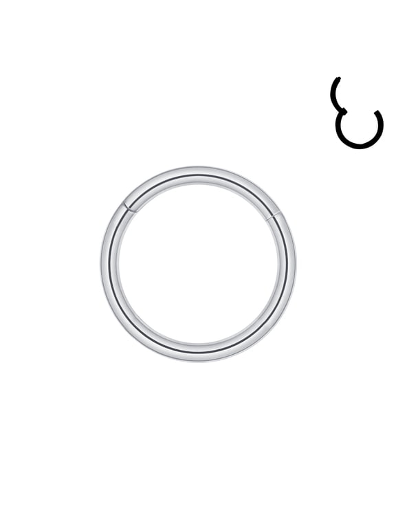 20G Clicker Nose Piercing Septum Ring Basic Silver Conch Helix Cartilage Piercing Earring