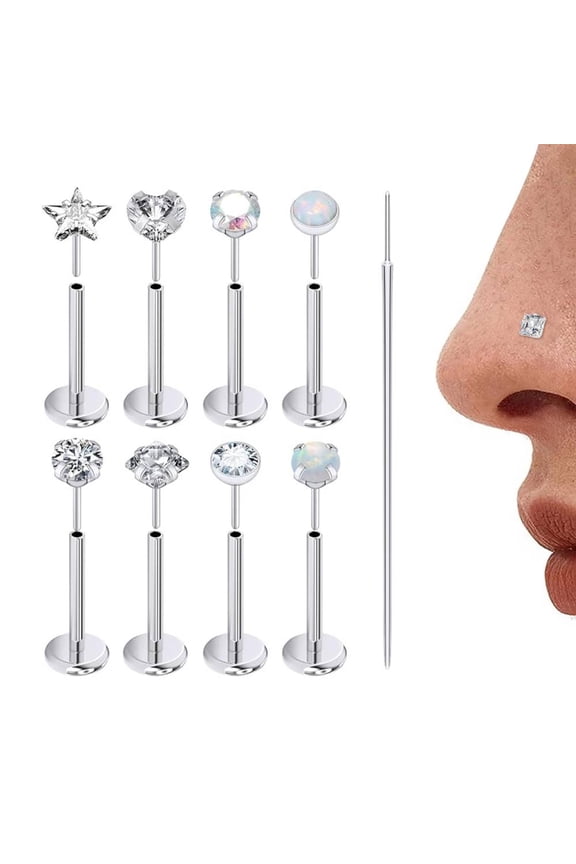 20G Labret Jewelry Push in Threadless Lip Nose Piercing Studs Piercing Jewelry