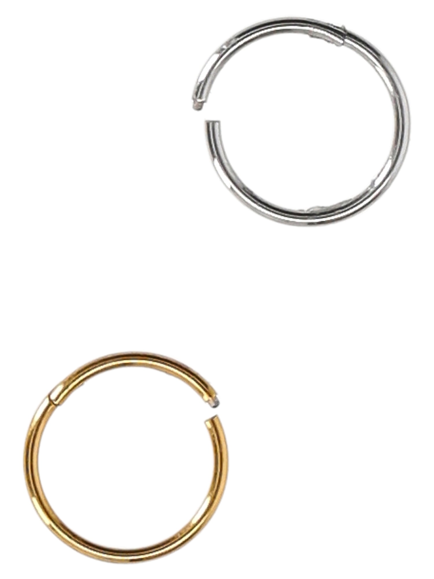No Boundaries Gold Tone Stainless Steel Multiuse Piercings 2-Piece Set
