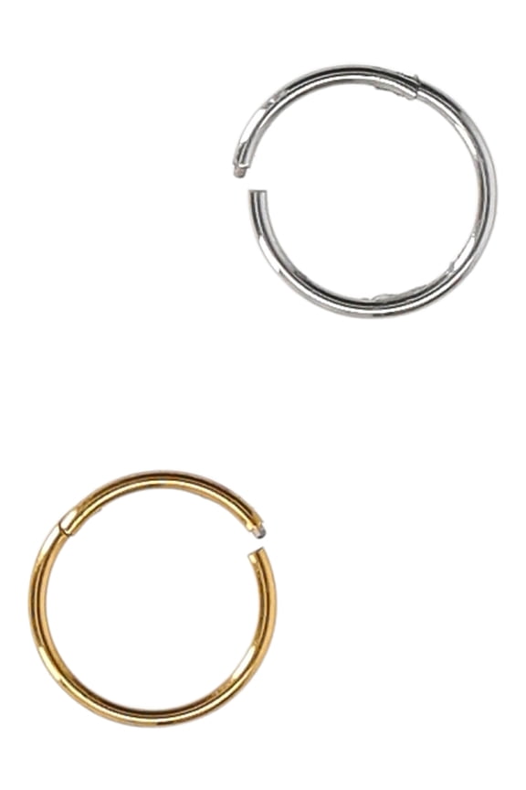 Women's Gold Tone Stainless Steel Multi Use Piercings, 2 Piece Set