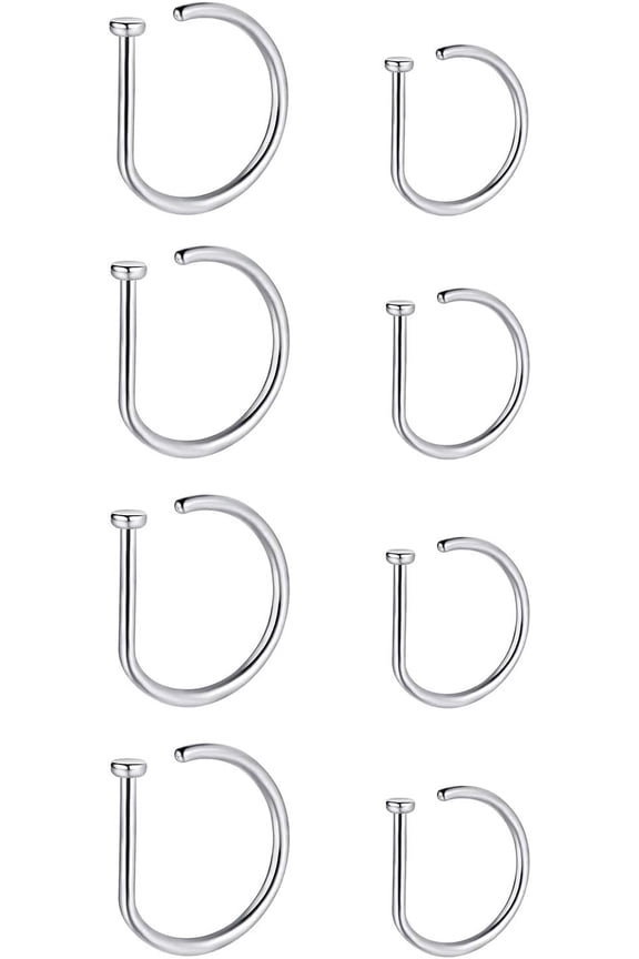 20G Nose Rings Piercing Jewelry Screw Hoops Hypoallergenic for Women Men