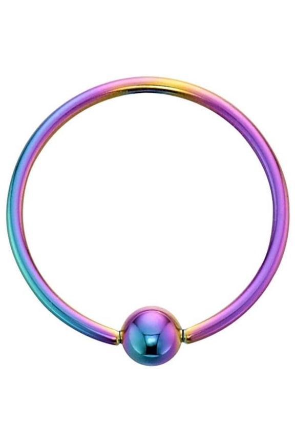 20GA | 18GA Colored Captive Titanium IP Over 316L Surgical Implant Grade Steel Bead Ring