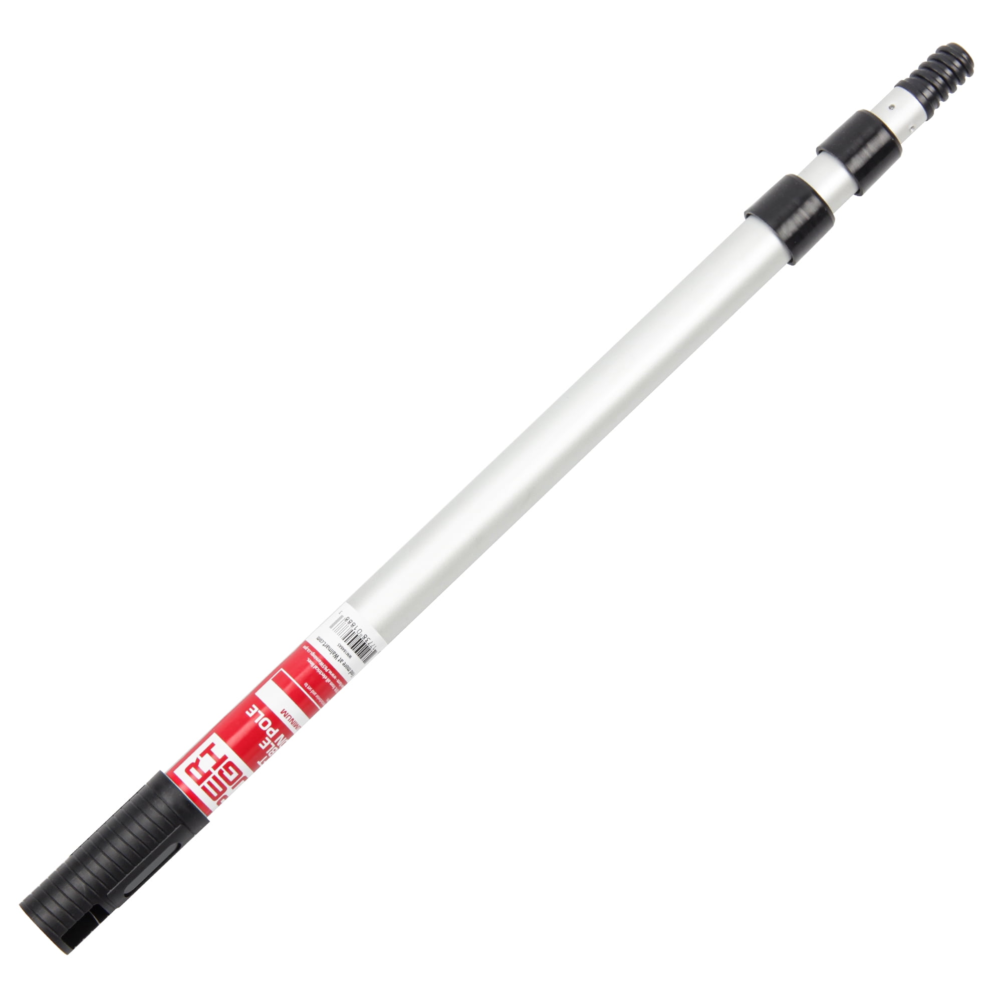aluminum extension pole 20 fishing 26FT Reach Telescopic Pole-5-20FT Multi-Purpose Extension with Easy Flip Lock, Universal Twist-on Metal Tip, Lightweight Sturdy Paint Roller Extension Pole for Window Cleaning : Tools & Home Improvement access cleaning made safer and easier 20in - 4FT Alum Pole,