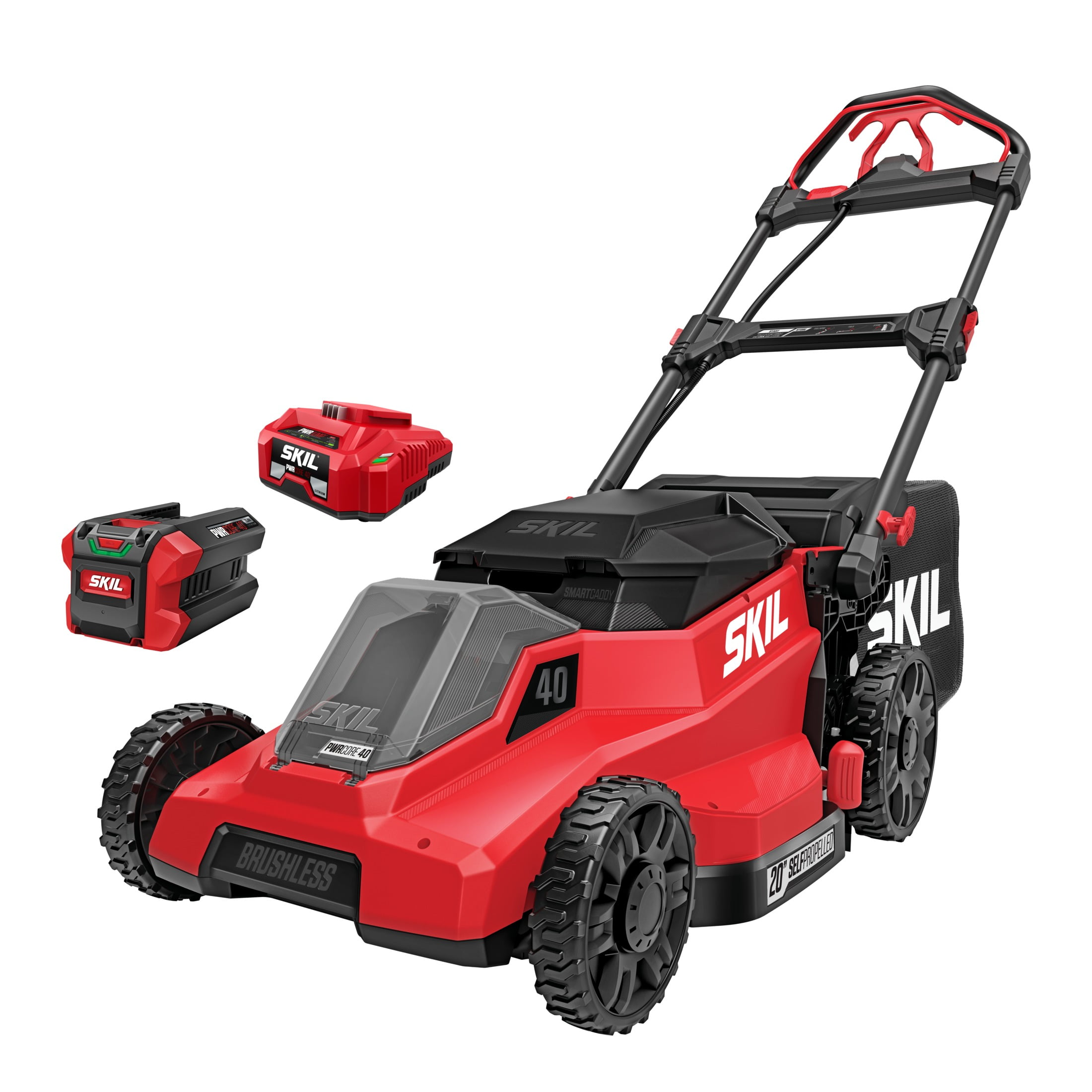 SKIL PWR CORE 40V Brushless 20-Inch Self-Propelled Mower Kit with