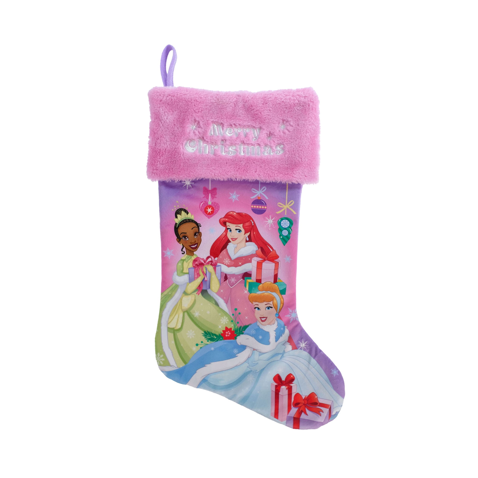 Disney Princess 20 Inch Velvet Christmas Stocking – Holiday Kids Stocking