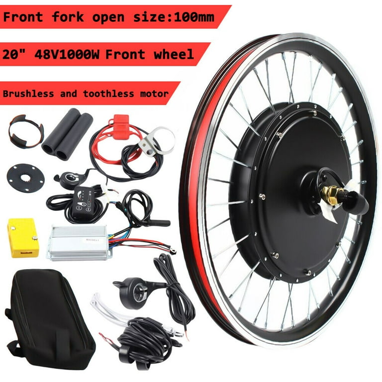 20In Electric Bicycle Conversion Kit E Bike Front Wheel Hub Motor Set 48V 1000W Walmart