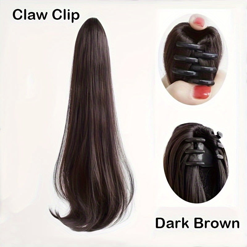 20Inch/50cm Synthetic Long Straight Grab Clip In Ponytail Hair Extensions Hair Piece For Women Hair Accessories