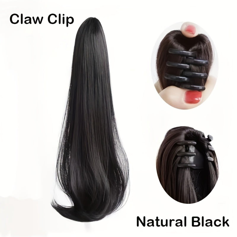 20Inch/50cm Synthetic Long Straight Grab Clip In Ponytail Hair Extensions Hair Piece For Women Hair Accessories
