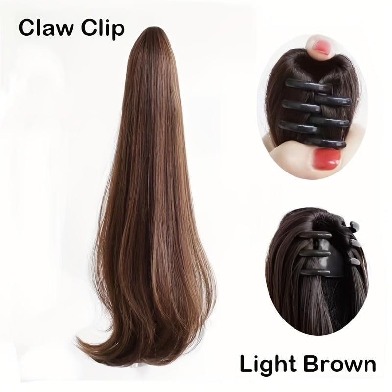 20Inch/50cm Synthetic Long Straight Grab Clip In Ponytail Hair Extensions Hair Piece For Women Hair Accessories