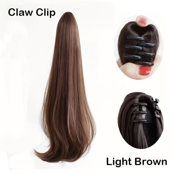 20Inch/50cm Synthetic Long Straight Grab Clip In Ponytail Hair Extensions Hair Piece For Women Hair Accessories