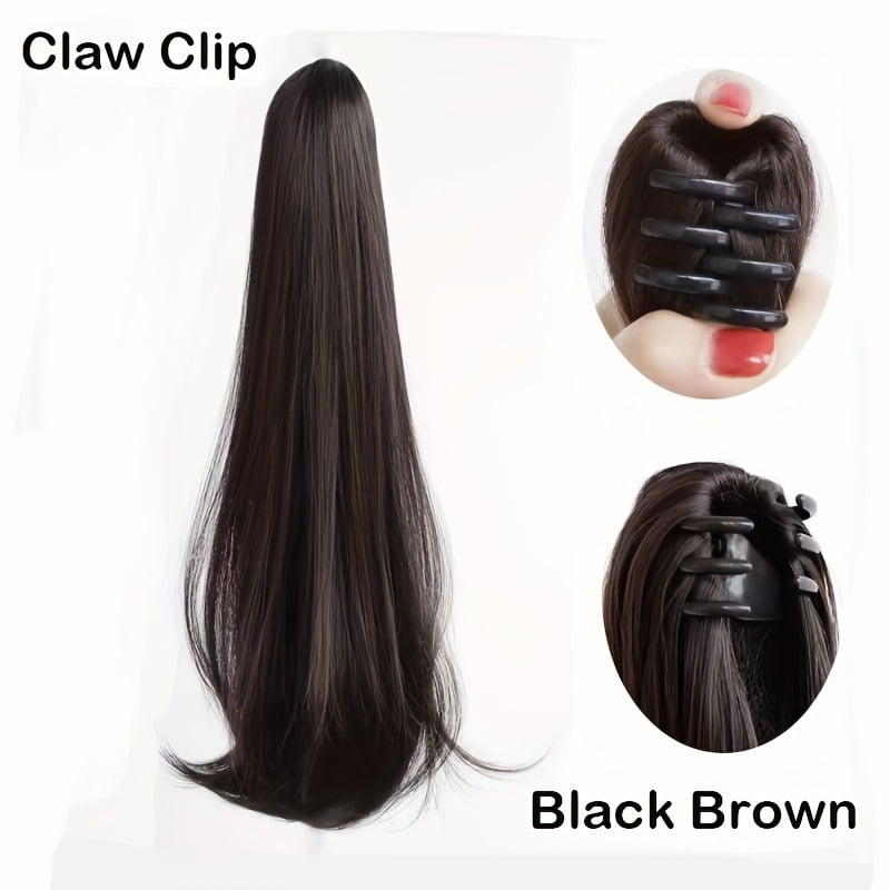20Inch/50cm Synthetic Long Straight Grab Clip In Ponytail Hair Extensions Hair Piece For Women Hair Accessories