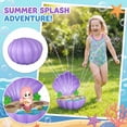 thumbnail image 1 of 20Inch Mermaid Shell Sprinkler Splash Toy with Stake, Durable Plastic Outdoor Water Play Toy, Fun Backyard Sprinkler Toy for Summer Cooling, Family Outdoor Activities, Pool Parties, 1 of 6