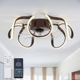 thumbnail image 1 of 20Inch Modern Low Profile Ceiling Fan, 6-Speed Reversible Ceiling Fan with Dimmable Light APP Control and Remote Control, 1 of 8