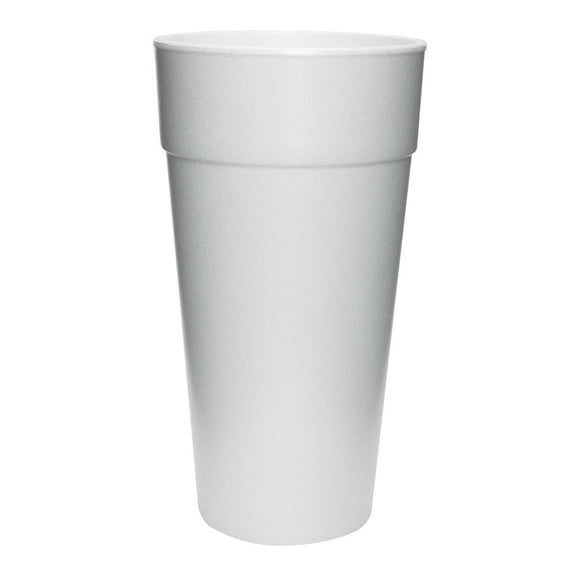 20J16 3.7" Top and 2.4" Bottom Diameter, 6.1" Height, 20 Oz Big Drink Foam Cup (Case of 500), White