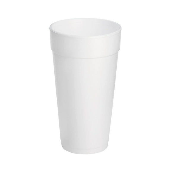 20J16 3.7" Top and 2.4" Bottom Diameter, 6.1" Height, 20 Oz Big Drink Foam Cup (Case of 500), White