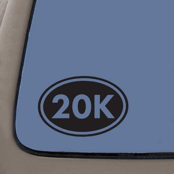 20K Vinyl Decal | 5.25-Inches By 3.5-Inches | Black | Car Truck Van SUV Laptop Macbook Wall Decals
