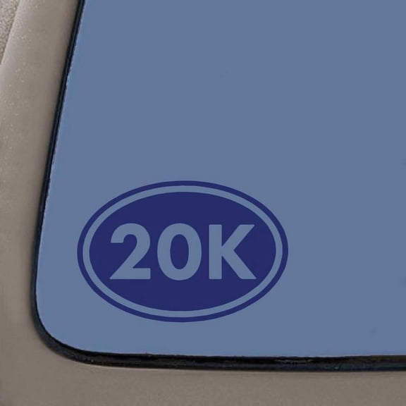 20K Vinyl Decal | 5.25-Inches By 3.5-Inches | Blue | Car Truck Van SUV Laptop Macbook Wall Decals