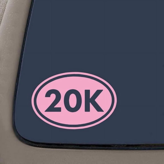 20K Vinyl Decal | 5.25-Inches By 3.5-Inches | Light Pink | Car Truck Van SUV Laptop Macbook Wall Decals