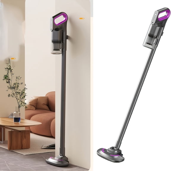 20KPA Cordless Vacuum, Tangle-Free Brush Roll, Rechargeable Stick Model, Lightweight for Carpets, Hard Surfaces, And Pet Fur