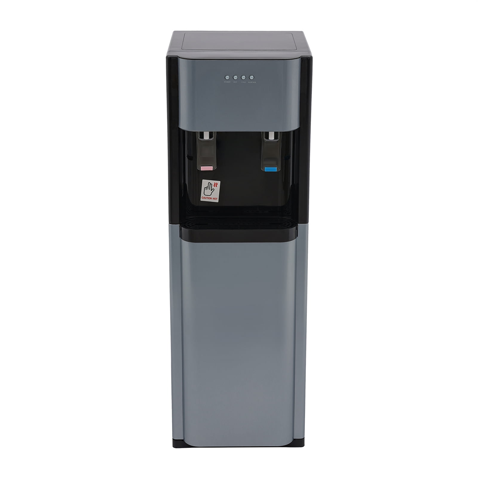 20L/5.28Gal Dark Gray Bottom Loading Water Dispenser for 5 Gallon Bottles - 450W Hot & 70W Cold Water, Stainless Steel, US Standard for Home & Office