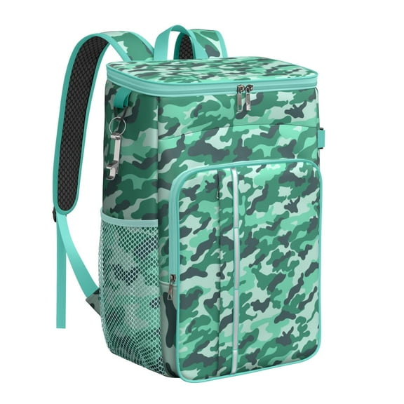 20L Camo Cooler Backpack - Insulated Leakproof Soft Cooler Bag for Hunting, Military & Outdoor Camping, Tactical Army Backpack with 26 Can Capacity & Long-Lasting Insulation