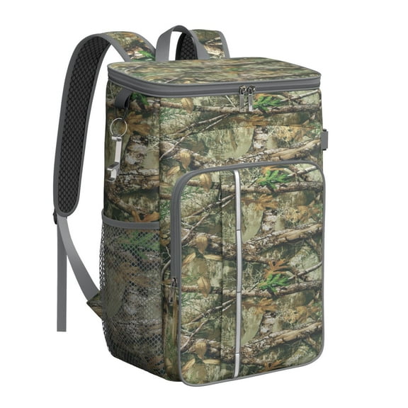 20L Camo Cooler Backpack - Insulated Leakproof Soft Cooler Bag for Hunting, Military & Outdoor Camping, Tactical Army Backpack with 27 Can Capacity & Long-Lasting Insulation