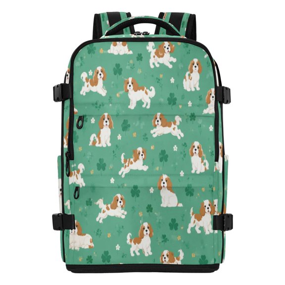 20L Cavalier Charles Spaniel Pattern Travel Backpack Water Resistant Twill Polyester Laptop Backpack with Separate Shoe Compartment for Business Commute Trip Outdoor
