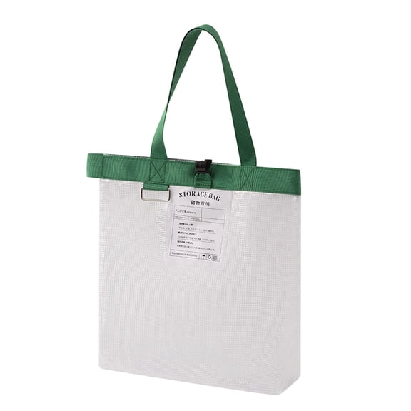 20L Clear Waterproof Tote Bag with TPU Window, Heavy Duty Dorm Locker Storage Bin for Bedding Gym Travel, Stadium Approved, Foldable 600D Nylon Padded Handles