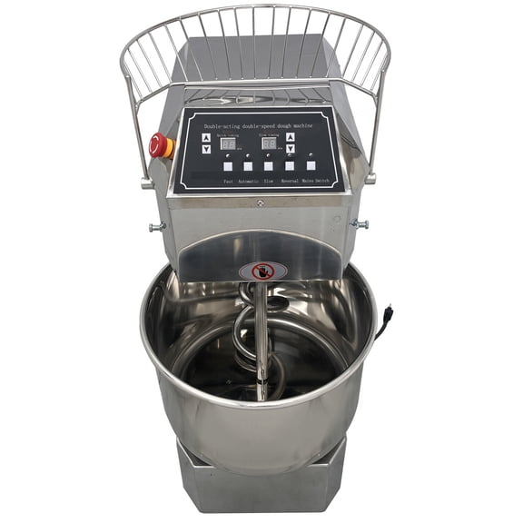 20L Commercial Dough Mixer Stand Flour Mixing Machine with Security Shield Kitchen Equipment Double Action Double Speed