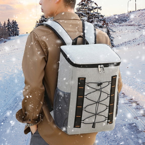 20L Cooler Backpack, Insulated Leakproof Cooler Bag, Large Capacity Lightweight Ice Chest, Waterproof Soft-Sided Cooler, Portable Insulated Backpack for Camping, Beach, Picnic and Travel