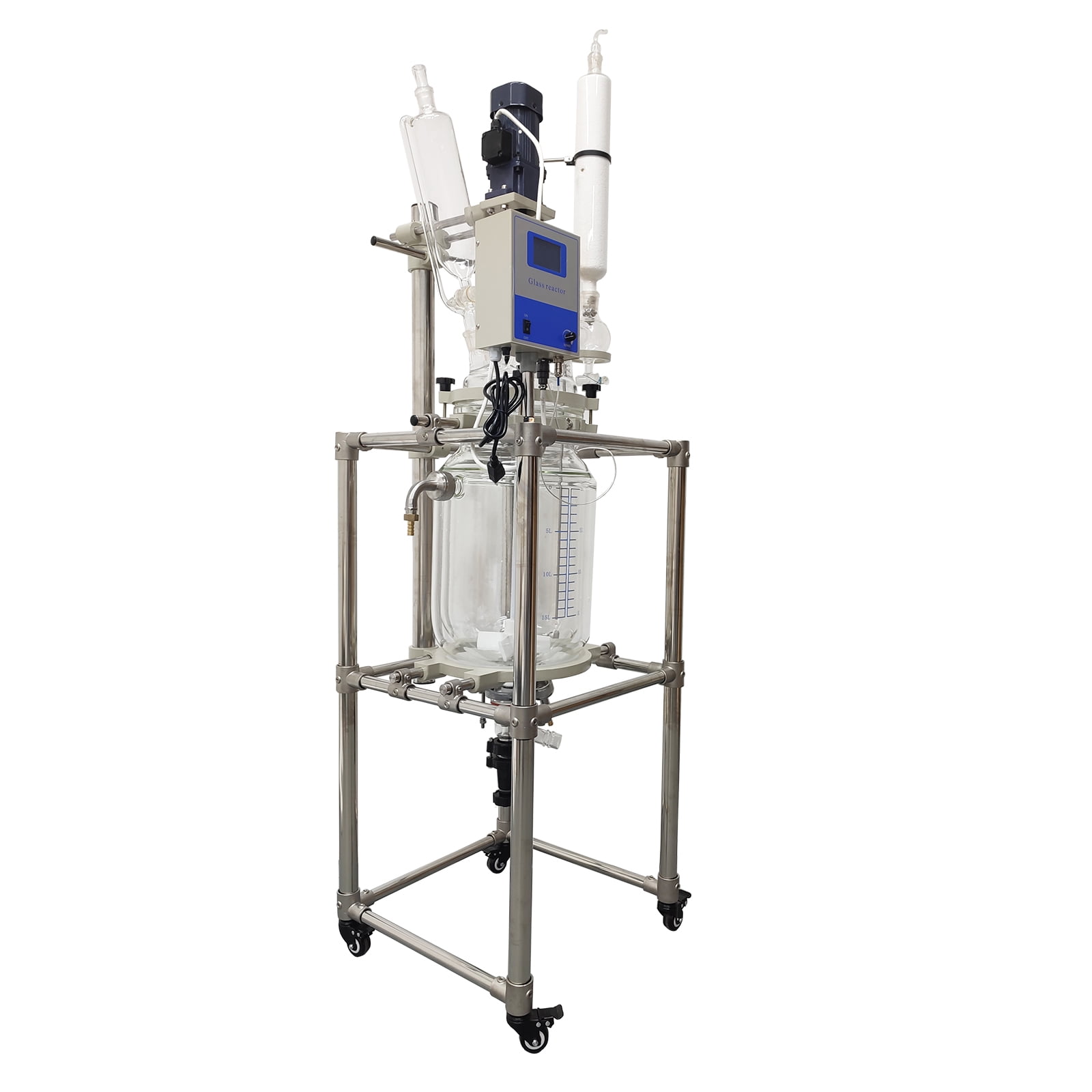 20L Double Layer Glass Reactor Lab Jacketed Glass Pilot Reactor