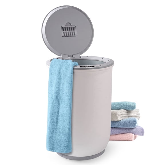 Large Towel Warmer Bucket with Flip Lid, One-Touch LED Display, and Child Safety Lock, Fast Heating Towel Heater for Bathroom, Spa, and Home Use