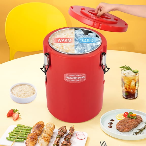 20L Insulated Soup Container, Commercial Soup Container for Hot or Cold Food Storage, Insulated Bucket