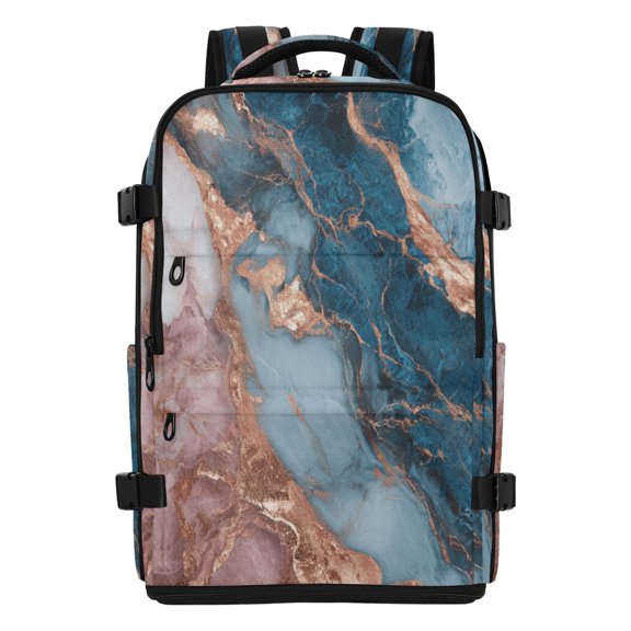20L Luxury Mermaid Marble Texture Travel Backpack Water Resistant Twill Polyester Laptop Backpack with Separate Shoe Compartment for Business Commute Trip Outdoor