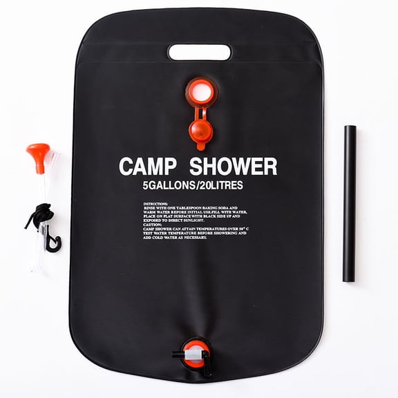 20L Outdoor Portable Solar Heating Water Bag, Camping Shower Bag, Solar Heating Bath Bag, Foldable Portable Water Storage Bag for Outdoor Camping Hiking Travel