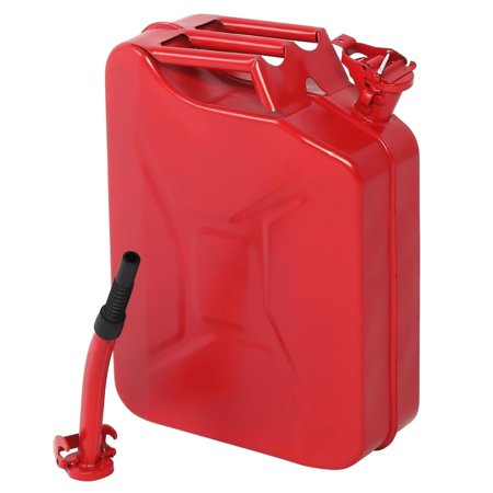 20L Portable Fuel Storage Can with Spout, Heavy Duty Metal Container for Petrol, Diesel, Gasoline – Leak-Proof, with Locking Lid & Carry Handle for Garage, Farm, Industrial Use