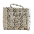 thumbnail image 1 of 20L Quilted Fabric Storage Basket with Handles & Pocket, Foldable Laundry Hamper Boho Floral Print Organizer Bin for Home, Picnic, Office 12"x10"x14", 1 of 5